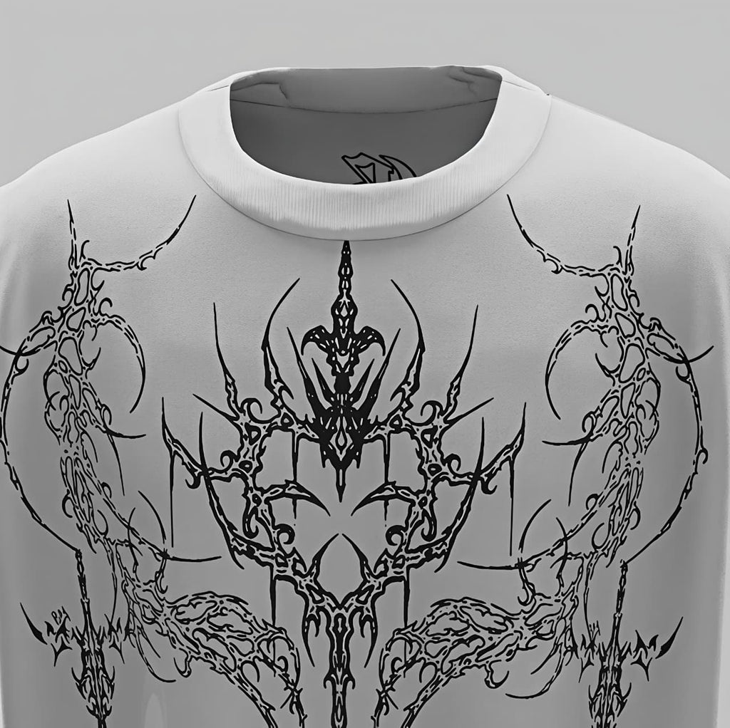 Phantom Sigil Oversized T-Shirt – Grey Minimal Graphic