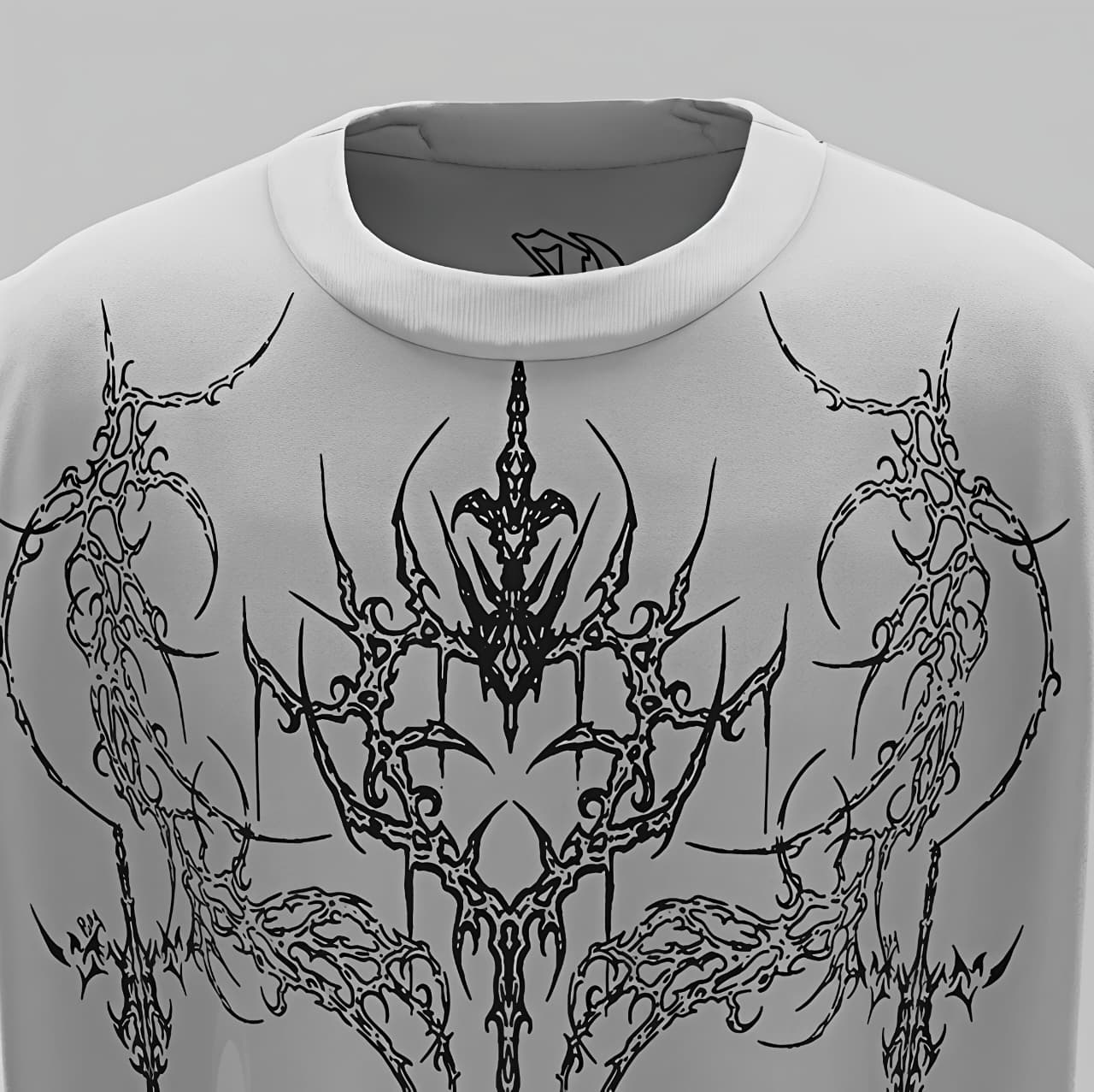 Phantom Sigil Oversized T-Shirt – Grey Minimal Graphic