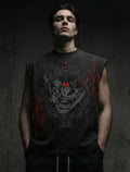Dark Covenant Oversized Tank T-Shirt – Black Red Occult Graphic