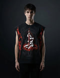 Inferno Valkyrie Oversized T-Shirt – Black Red Graphic
