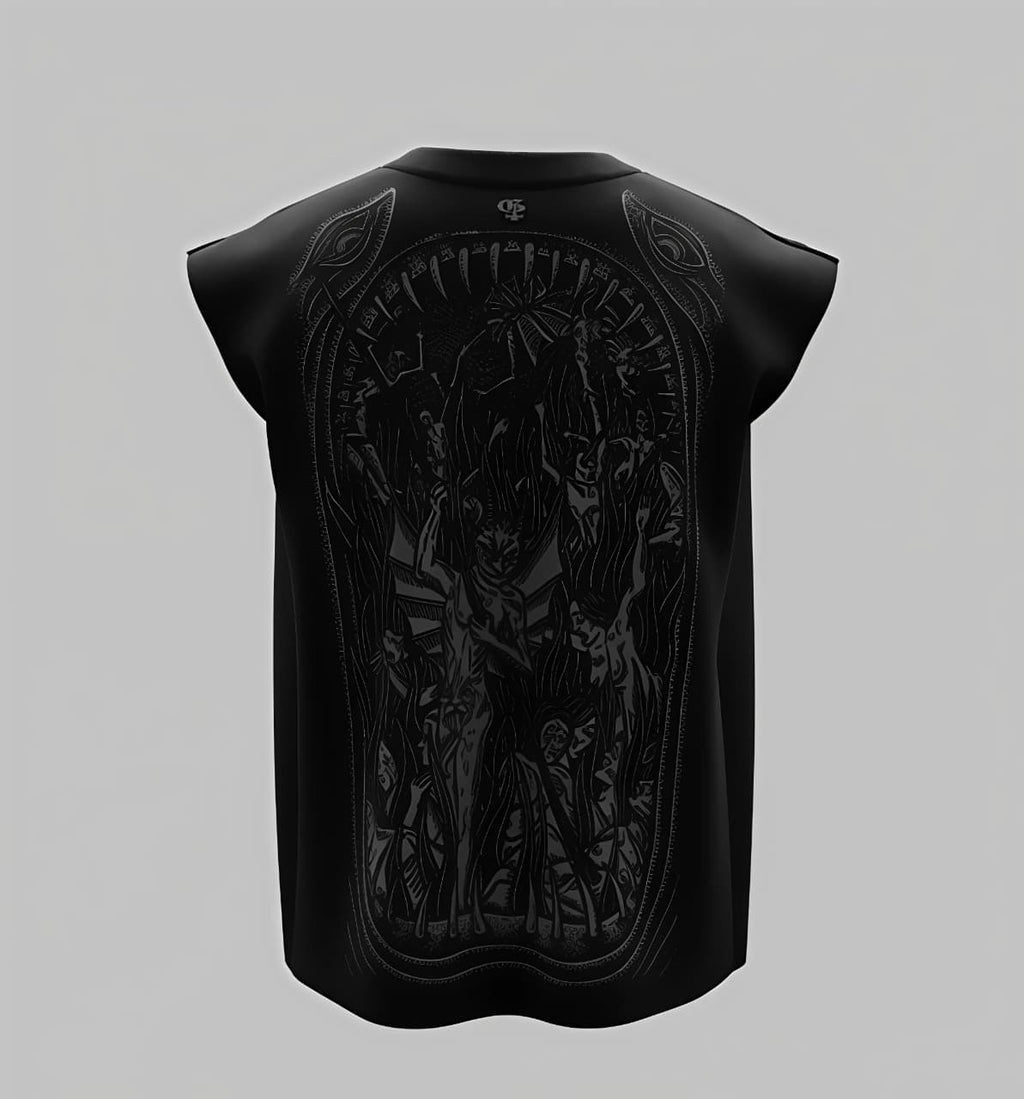 Inferno Valkyrie Oversized T-Shirt – Black Red Graphic