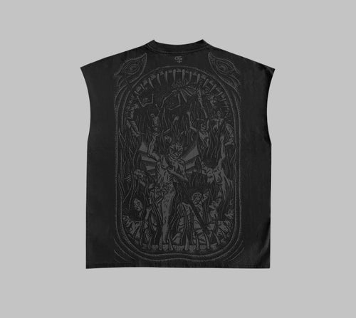 Inferno Valkyrie Oversized T-Shirt – Black Red Graphic