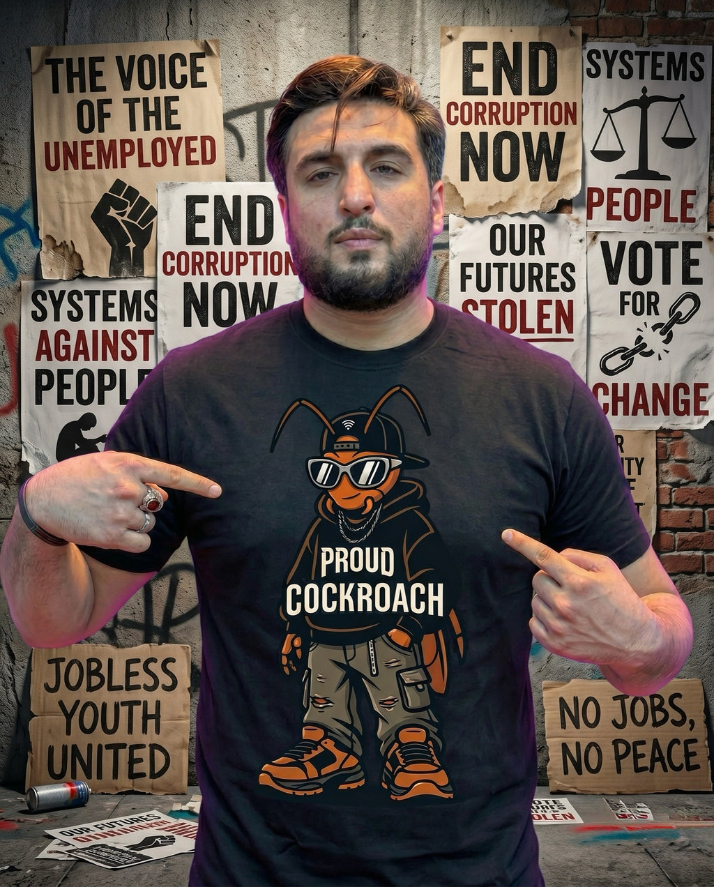 Proud Cockroach Oversized Tee